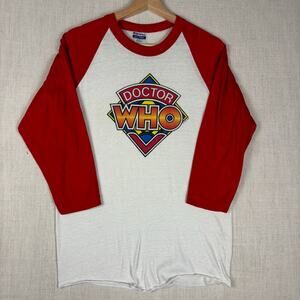 Vintage Doctor Who 1982 BBC British Medium Raglan Shirt